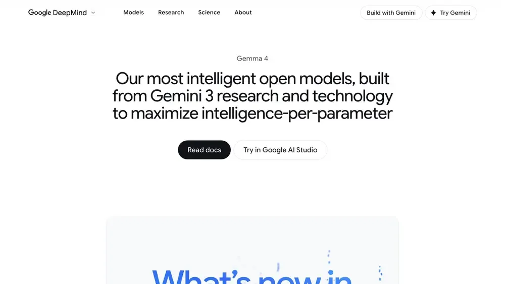 谷歌正式发布Gemma 4开源大模型