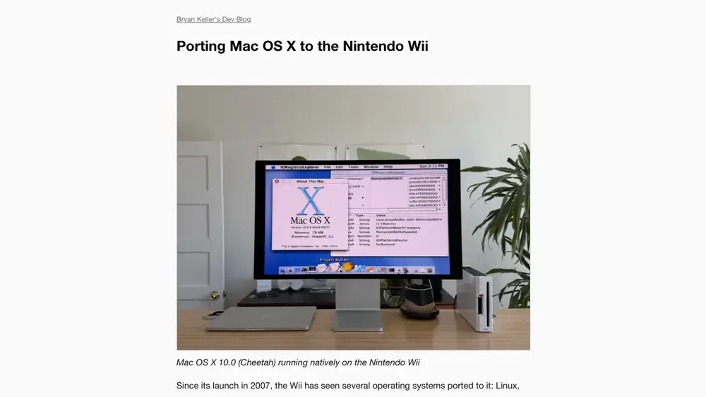我将Mac OS X移植到了任天堂Wii主机上